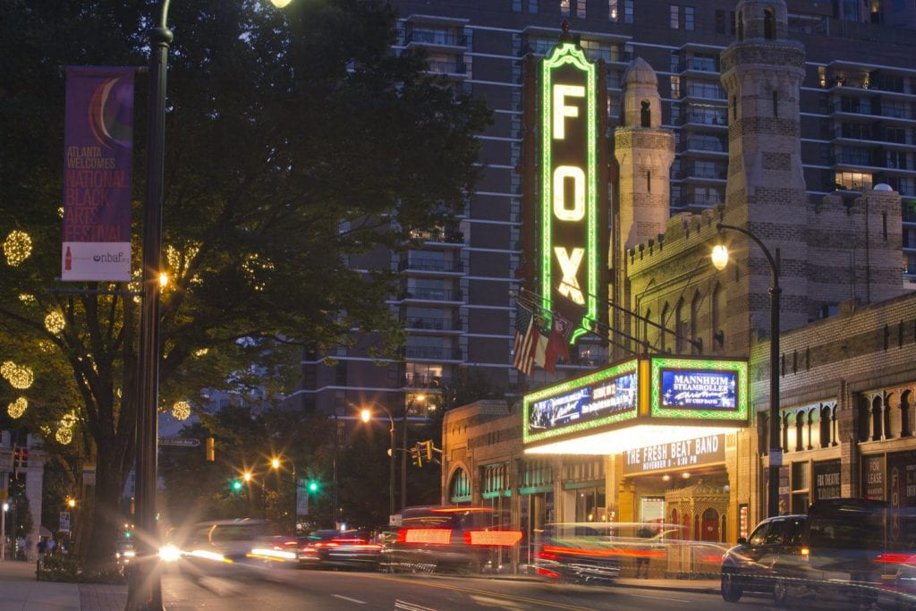 Fox Theatre at night